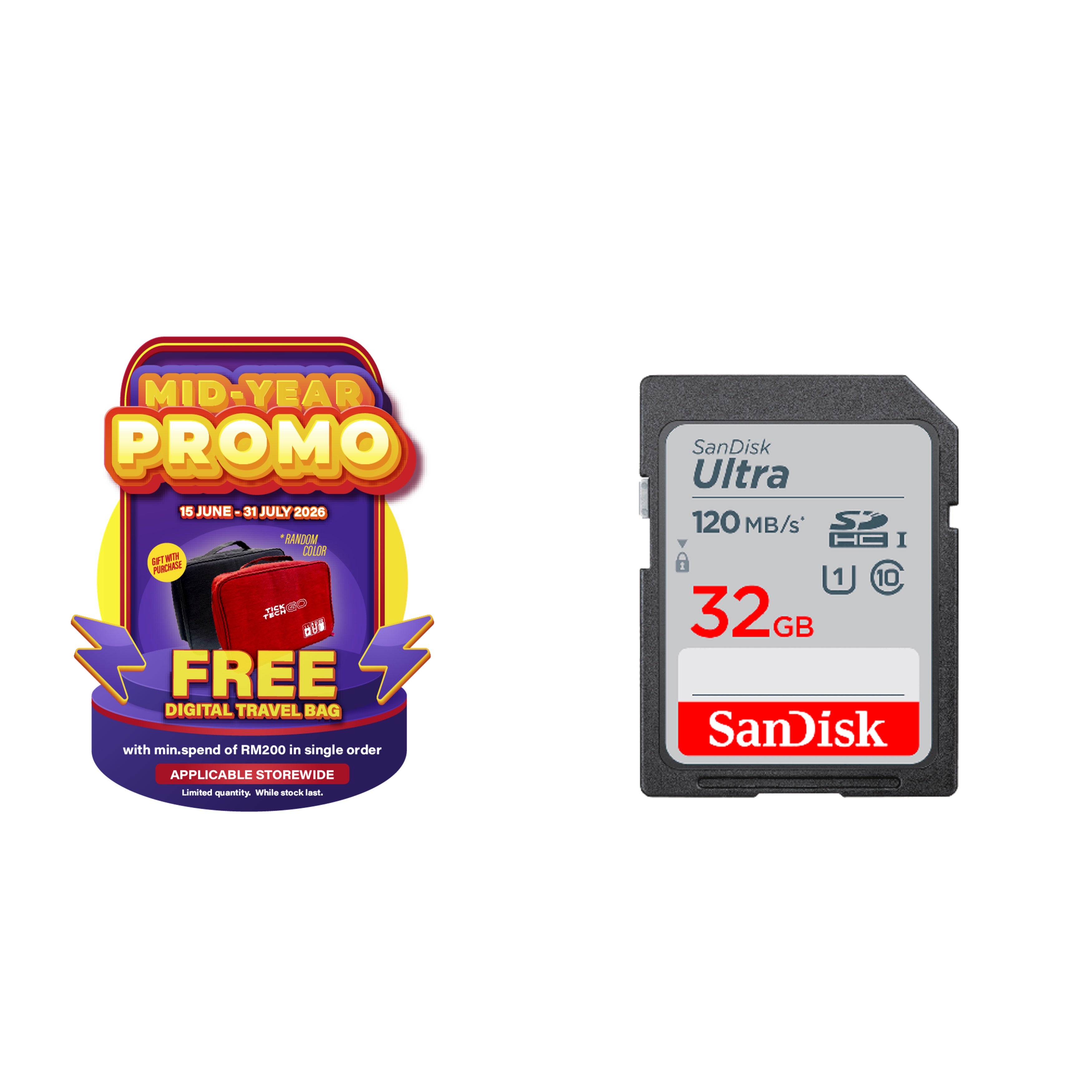 SanDisk Ultra SDHC/SDXC UHS-I Class 10 (120MB/s) Memory Card-Data Storage-futuromic